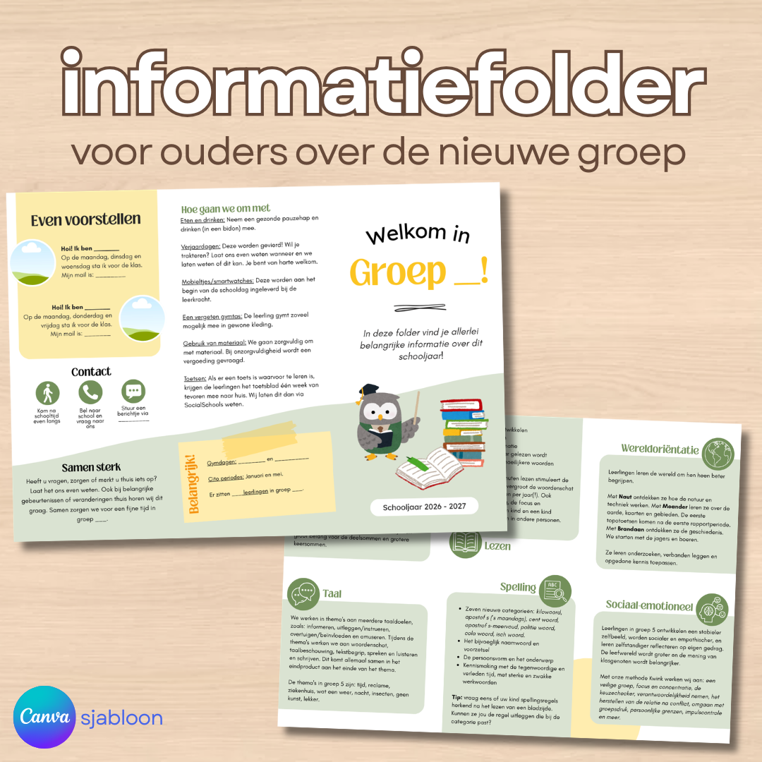 Informatiefolder - nieuwe schooljaar