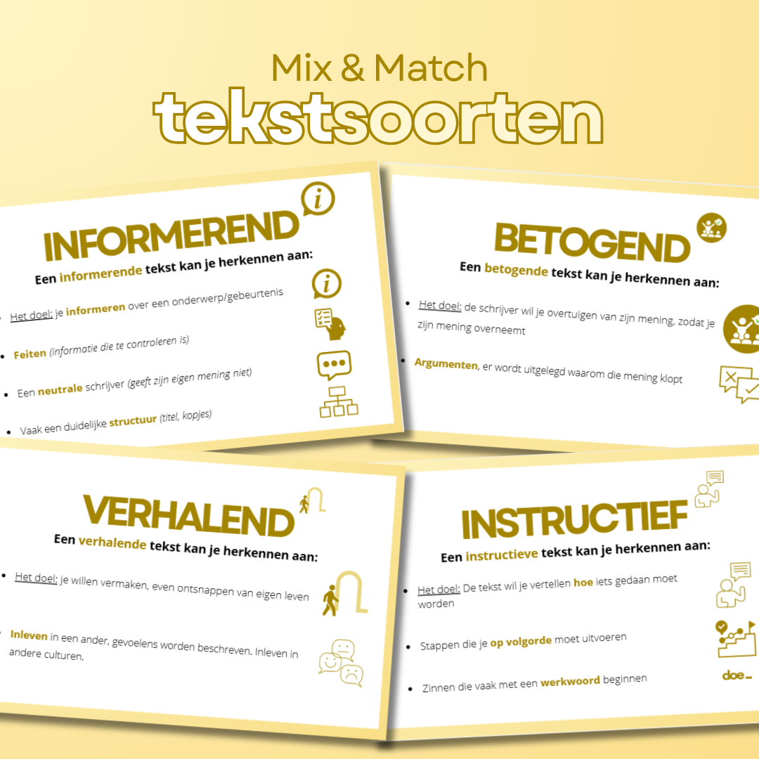 Tekstsoorten - Mix & Match