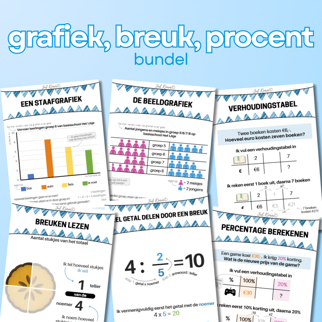 Rekenposters - Grafieken, breuken, procenten